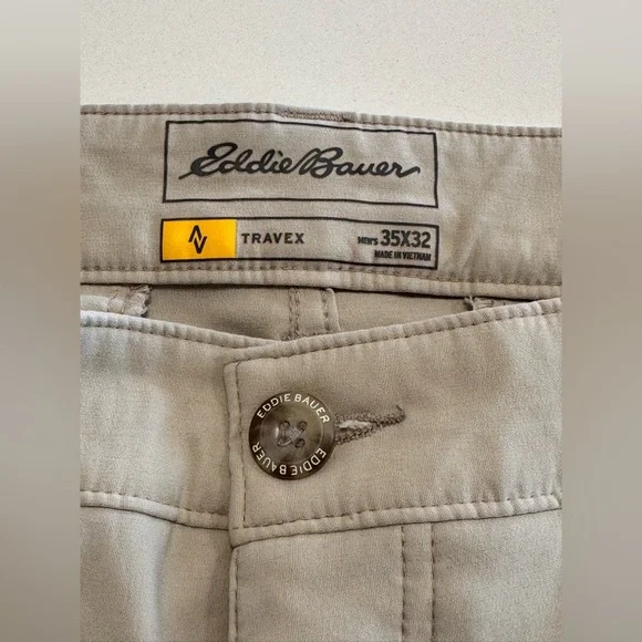 Eddie Bauer Travex Pants Mens 35x32 Horizon Guide Chino Nylon Outdoor Hiking - Picture 5 of 11